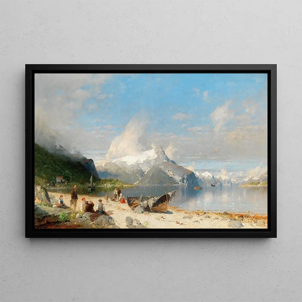 Georg Anton Rasmussen - A summer day by the fjord.webp