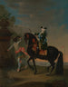 L'imperatrice Elisabetta di Russia 1709-1762 a cavallo accompagnata da un paggio - Georg Christoph Grooth — vista dell’opera