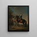 L'imperatrice Elisabetta di Russia 1709-1762 a cavallo accompagnata da un paggio - Georg Christoph Grooth — quadro incorniciato alla parete