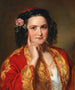 Ritratto di una giovane donna in costume greco - Georg Decker — vista dell’opera