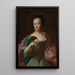 Portrait d'une dame avec un perroquet - Georg Desmares — quadro incorniciato alla parete