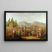L'arrivo del Mahmal in un'oasi sulla strada per La Mecca - Georg Emanuel Opiz — quadro incorniciato alla parete