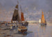 Pescatori sul molo al tramonto - Georg Fischhof — vista dell’opera