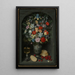 Nature morte di fiori in una nicchia - Georg Flegel — quadro incorniciato alla parete