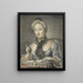La donna dell'artista con un libro - Georg Friedrich Schmidt — quadro incorniciato alla parete