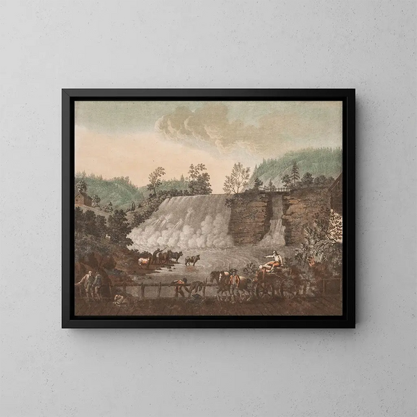 Cataracte vicino a Bruges vecchie - Georg Haas — quadro incorniciato alla parete
