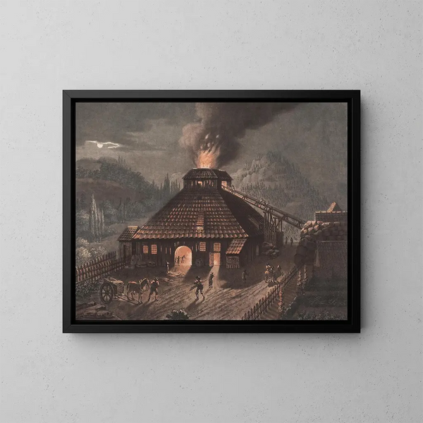 Una costruzione in ferro - Georg Haas — quadro incorniciato alla parete