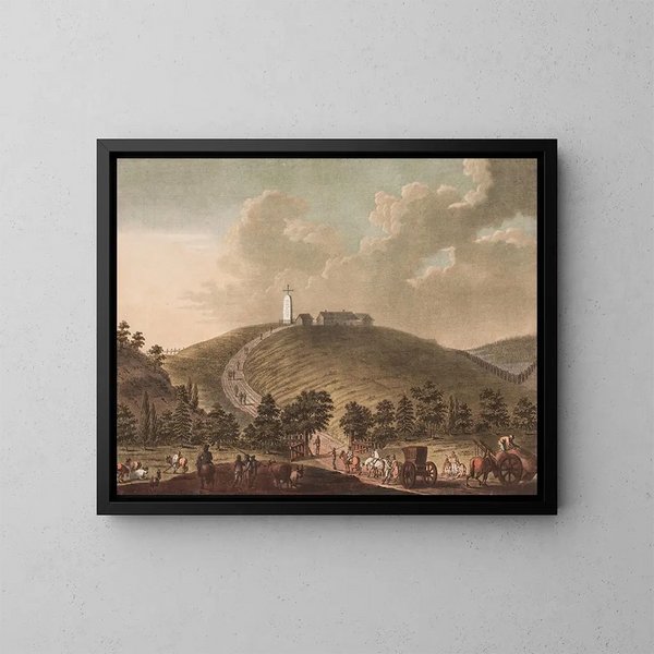 Monumento di Strikklestad - Georg Haas — quadro incorniciato alla parete