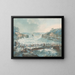 Vista della prima cascata di Tisteddal in Norvegia - Georg Haas — quadro incorniciato alla parete