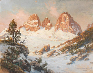 Gruppo del Langkofel visto dal Pordoijoch - Georg Janny — vista dell’opera