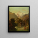 La vista sulla Jungfrau vicino a Interlaken - Georg Rudolf König — quadro incorniciato alla parete