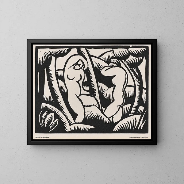 Nu IX - Georg Schrimpf — quadro incorniciato alla parete