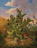 Grande natura morta di cardo con fiori di prato e farfalle - Georg Seitz — vista dell’opera