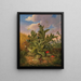 Grande natura morta di cardo con fiori di prato e farfalle - Georg Seitz — quadro incorniciato alla parete