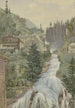 Ruisseau alpin avec maisons - Georg von Krieg — vista dell’opera