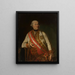 Ritratto del conte Andreas Hadik von Futak 1710-1790 con la stella dell'Ordine militare di Maria Teresa sul petto - Georg Weikert — quadro incorniciato alla parete