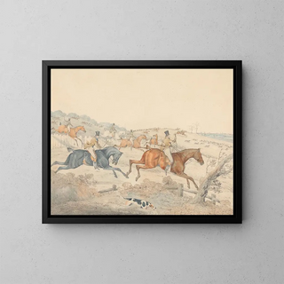 Caccia alla braccata - George Alken — quadro incorniciato alla parete