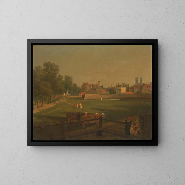 Vista occidentale di una parte di Westminster e di Bird Cage Walk ripresa dal Moulin - George Arnald — quadro incorniciato alla parete