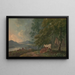 Paesaggio mattutino con bestiame - George Barret — quadro incorniciato alla parete