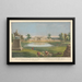 Vista della casa dalla statua equestre nel parco del conte Temple a Stow nel Buckinghamshire - George Bickham il Vecchio — quadro incorniciato alla parete