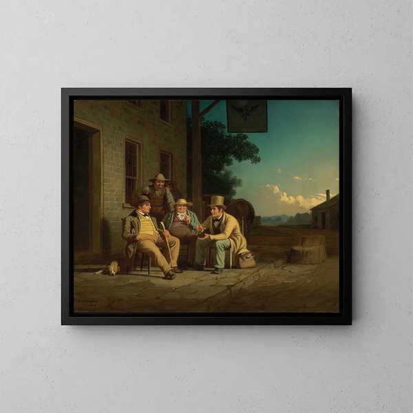Sondaggio per un voto - George Caleb Bingham — quadro incorniciato alla parete