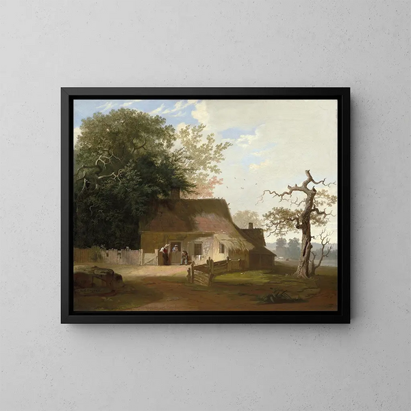 Scène di cottage - George Caleb Bingham — quadro incorniciato alla parete