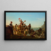 Joyeux bateliers à plat fond au port - George Caleb Bingham — quadro incorniciato alla parete