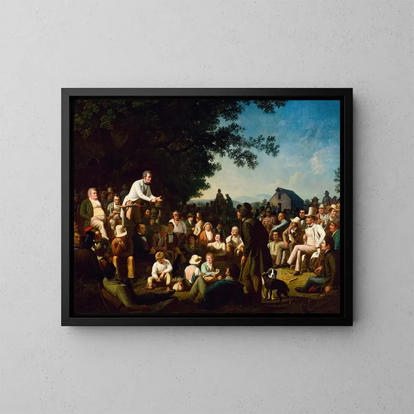 Discours sur une souche - George Caleb Bingham — quadro incorniciato alla parete
