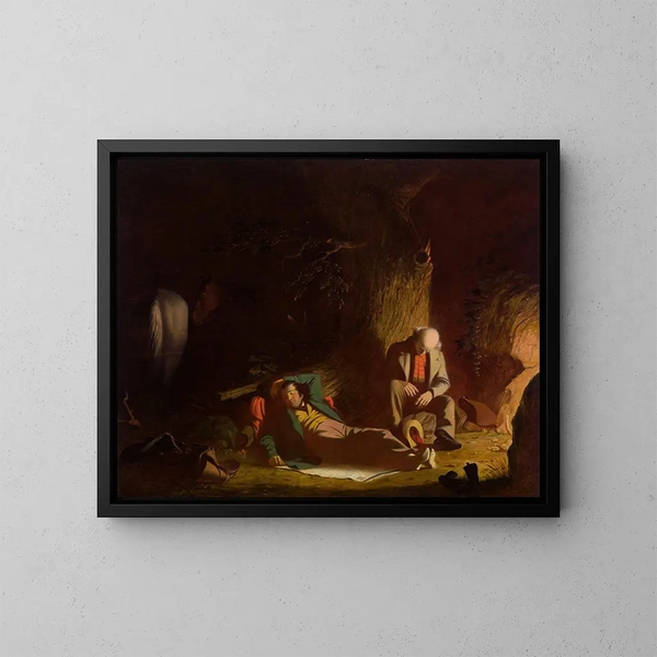 I viaggiatori tardivi - George Caleb Bingham — quadro incorniciato alla parete