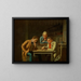 I giocatori di dama - George Caleb Bingham — quadro incorniciato alla parete