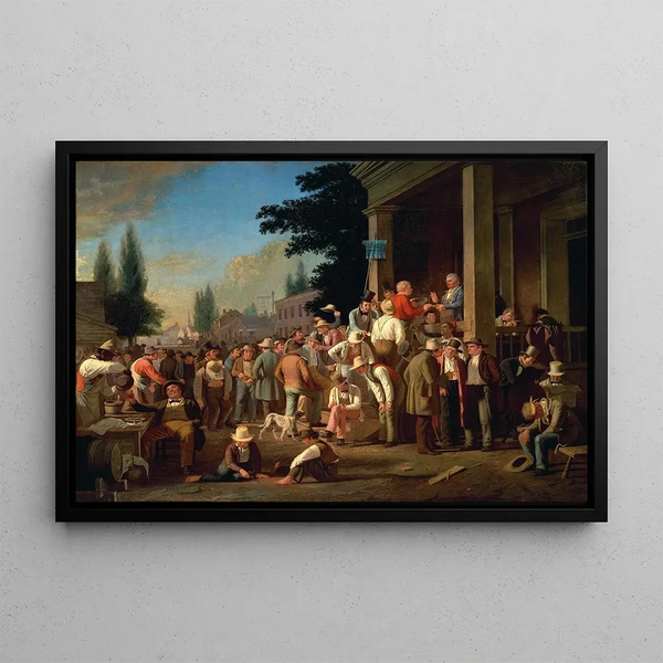 L'elezione della contea - George Caleb Bingham — quadro incorniciato alla parete