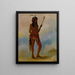 Ah-NJe-Nahge Colui che si trova su entrambi i lati, un giocatore di palla distinto - George Catlin — quadro incorniciato alla parete