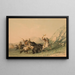 Attacco dell'orso grizzly - George Catlin — quadro incorniciato alla parete