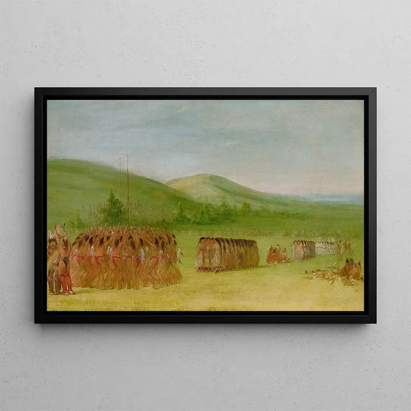 Danse de balle Choctaw - George Catlin — quadro incorniciato alla parete