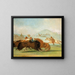 Baptiste e me che corriamo alla bocca del bufalo dello Yellowstone - George Catlin — quadro incorniciato alla parete