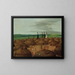 Vista aerea del villaggio Mandan a 1800 miglia sopra Saint-Louis - George Catlin — quadro incorniciato alla parete