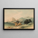 Caccia al bisonte inseguimento - George Catlin — quadro incorniciato alla parete