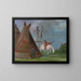 Lodge comanche delle pelli di bisonte - George Catlin — quadro incorniciato alla parete