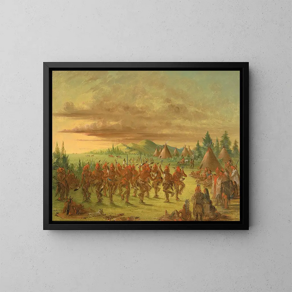 Danza dell'aquila - George Catlin — quadro incorniciato alla parete
