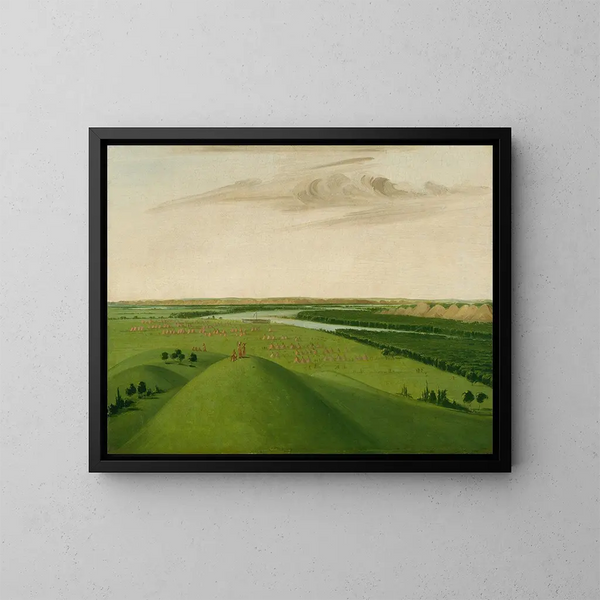 Fort Union, all'embouchure del fiume Yellowstone, a 2000 miglia sopra Saint-Louis - George Catlin — quadro incorniciato alla parete