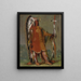 Mh-to-th-pa Quattro Orsi Secondo Chef in grande tenuta - George Catlin — quadro incorniciato alla parete