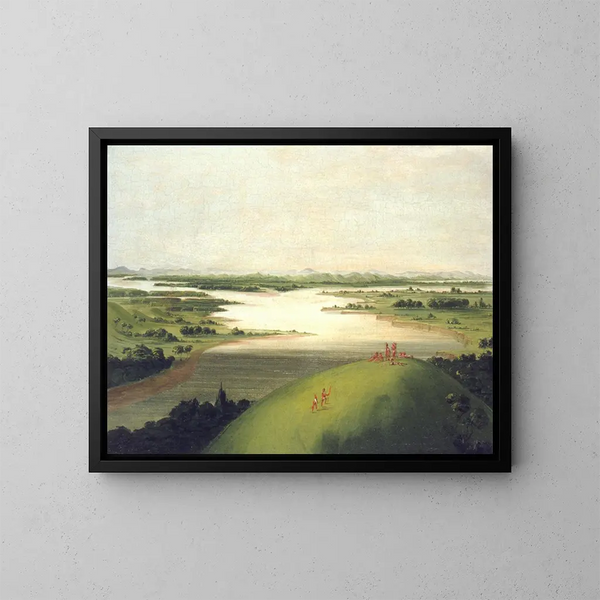 Bocca del fiume Platte, a 900 miglia sopra Saint-Louis - George Catlin — quadro incorniciato alla parete