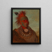 No-ho-mun-ya Colui che non presta alcuna attenzione - George Catlin — quadro incorniciato alla parete