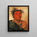 O-ho-ph-sha Small Whoop, un guerriero distinto - George Catlin — quadro incorniciato alla parete