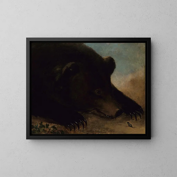 ritratti di un orso grizzly e di un topo a grandezza naturale - George Catlin — quadro incorniciato alla parete