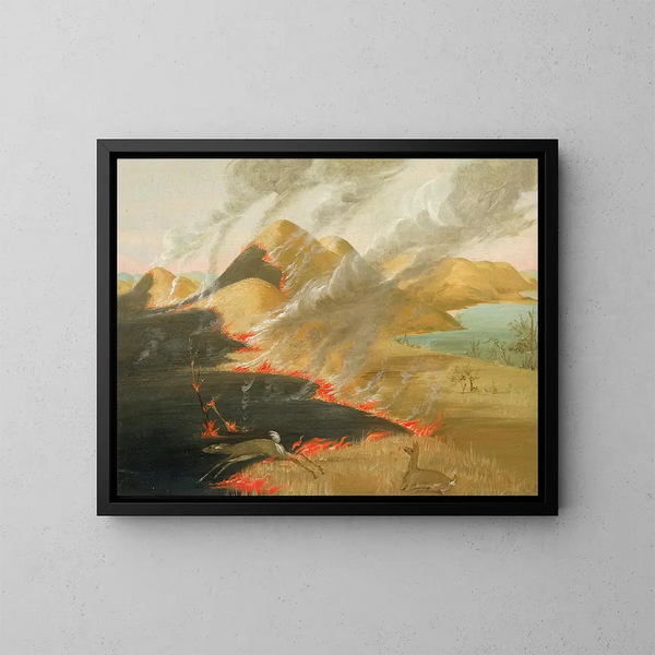 Brûlure des falaises de prairie - George Catlin — quadro incorniciato alla parete