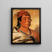 Round Island, un guerriero - George Catlin — quadro incorniciato alla parete