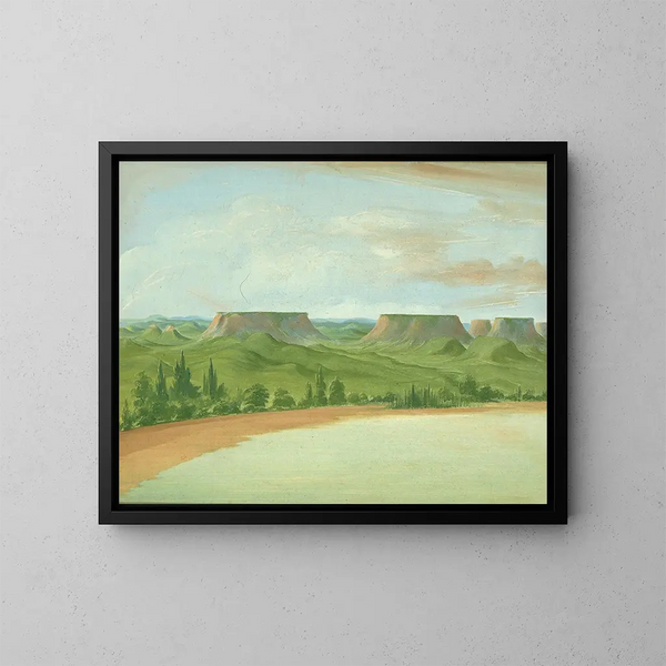 Colline quadrate a 1200 miglia sopra Saint-Louis - George Catlin — quadro incorniciato alla parete