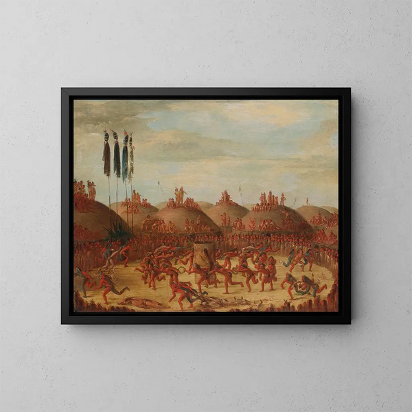 La dernière course, cérémonie Mandan OkeePa - George Catlin — quadro incorniciato alla parete