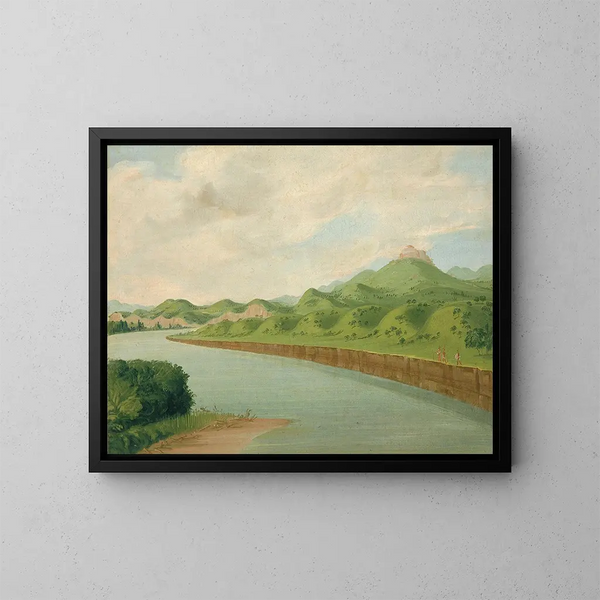 La tour à 1100 miles au-dessus de Saint-Louis - George Catlin — quadro incorniciato alla parete